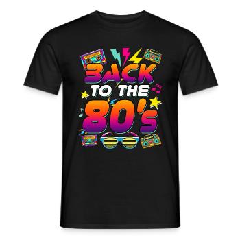 80er Jahre Retro 80s Spruch - Männer T-Shirt - Schwarz - Vorne - AI Model Male 178 light (178cm)