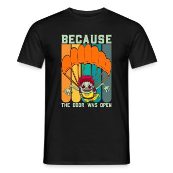 Skydiving Jumping Skydiving - Men's T-Shirt - black - Front - AI Model Male 178 light (178cm)