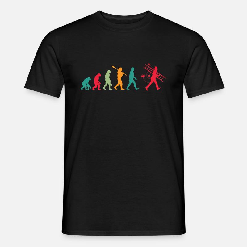 Evolution Schornsteinfeger - Männer T-Shirt - Schwarz