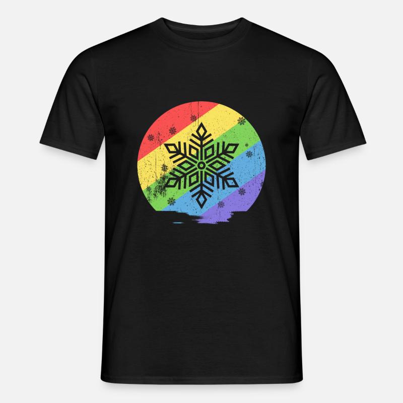 Schnee - Männer T-Shirt - Schwarz
