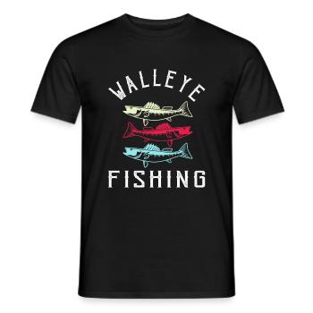 Fishing Angler Fishing Rod Gift - Men's T-Shirt - black - Front - AI Model Male 178 light (178cm)