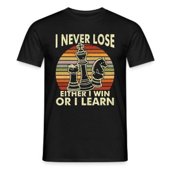 Schachspieler / Lustiges Schach Geschenk - Männer T-Shirt - Schwarz - Vorne - AI Model Male 178 light (178cm)