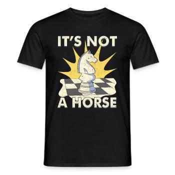 Funny Chess Player Chess Player Gift - Men's T-Shirt - black - Front - AI Model Male 178 light (178cm)