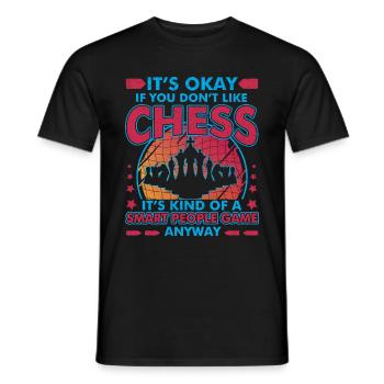 Schach Spruch lustig - schlau intelligent IQ - Männer T-Shirt - Schwarz - Vorne - AI Model Male 178 light (178cm)