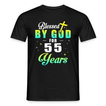 55. Geburtstag Gott 55 Jahren - Männer T-Shirt - Schwarz - Vorne - AI Model Male 178 light (178cm)