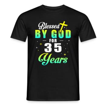 35. Geburtstag gott 35 jahren - Männer T-Shirt - Schwarz - Vorne - AI Model Male 178 light (178cm)