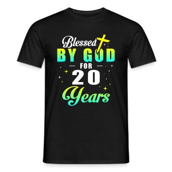 20. Geburtstag gott 20 jahren - Männer T-Shirt - Schwarz - Vorne - AI Model Male 178 light (178cm)