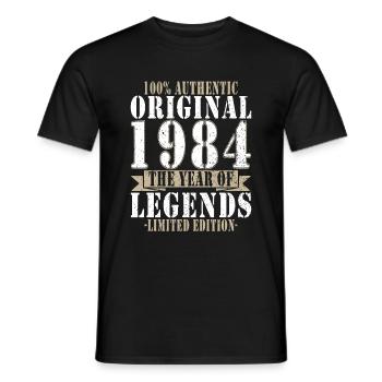 Legende 1984 Geburtstag legendär seit 1984 - Männer T-Shirt - Schwarz - Vorne - AI Model Male 178 light (178cm)