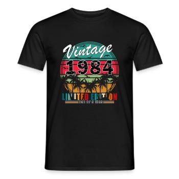 Original Vintage 1984 limitierte Auflage 1984 - Männer T-Shirt - Schwarz - Vorne - AI Model Male 178 light (178cm)