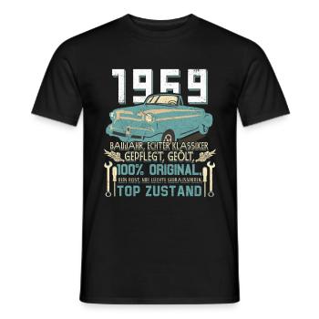 55th Birthday 55 Years Classic Car Gift 1969 - Men's T-Shirt - black - Front - AI Model Male 178 light (178cm)