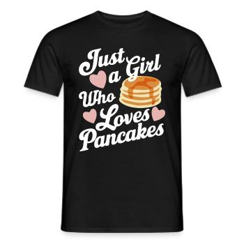 Pancakes Breakfast Food Pancake - Men's T-Shirt - black - Front - AI Model Male 178 light (178cm)