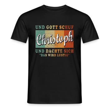 Christoph Name Spruch für stolze Christophs - Männer T-Shirt - Schwarz - Vorne - AI Model Male 178 light (178cm)