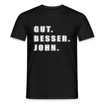 John Name Geschenk Spruch Lustig - Männer T-Shirt - Schwarz - Vorne - AI Model Male 178 light (178cm)