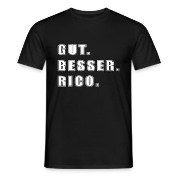 Rico Name Spruch Geschenk Vorname Rico - Männer T-Shirt - Schwarz - Vorne - AI Model Male 178 light (178cm)