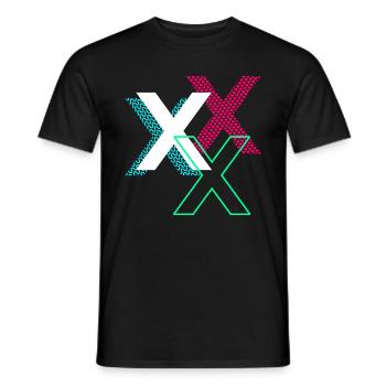 X Buchstabe - Männer T-Shirt - Schwarz - Vorne - AI Model Male 178 light (178cm)
