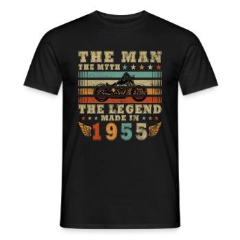1955 Homme Mythe Légende Moto Motard - T-shirt homme - noir - Devant - AI Model Male 178 light (178cm)