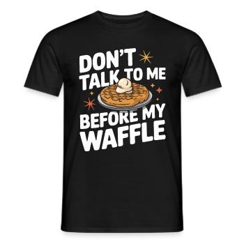 Gaufres Bonbons pour le petit-déjeuner - T-shirt homme - noir - Devant - AI Model Male 178 light (178cm)