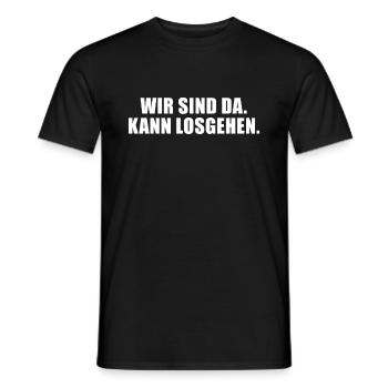 KANN LOSGEHEN - Männer T-Shirt - Schwarz - Vorne - AI Model Male 178 light (178cm)