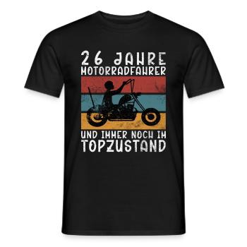 Motorrad 26 Motorradfahrer Moto - Männer T-Shirt - Schwarz - Vorne - AI Model Male 178 light (178cm)
