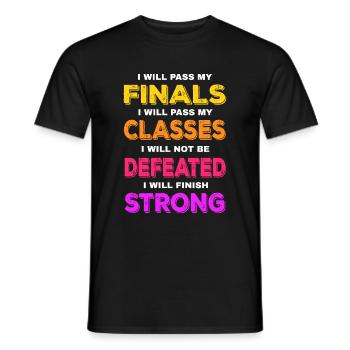 Student Motivation Geschenk lustig Spruch Studium - Männer T-Shirt - Schwarz - Vorne - AI Model Male 178 light (178cm)