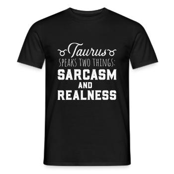 Astrologie Taureau Signe du zodiaque Blanc - T-shirt homme - noir - Devant - AI Model Male 178 light (178cm)