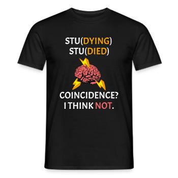 Studieren Spruch - Männer T-Shirt - Schwarz - Vorne - AI Model Male 178 light (178cm)