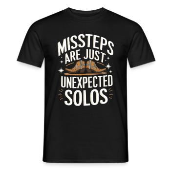 Line Dancing Dancing Dancers - Men's T-Shirt - black - Front - AI Model Male 178 light (178cm)