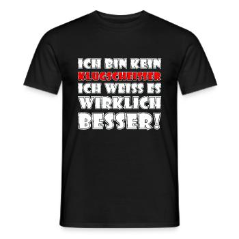 ich bin kein klugscheisser - Männer T-Shirt - Schwarz - Vorne - AI Model Male 178 light (178cm)