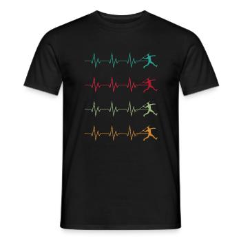 Javelin Thrower Heartbeat Athletics Javelin Throw - Men's T-Shirt - black - Front - AI Model Male 178 light (178cm)