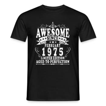 50 ans d’Awesome depuis février 1975 - T-shirt homme - noir - Devant - AI Model Male 178 light (178cm)