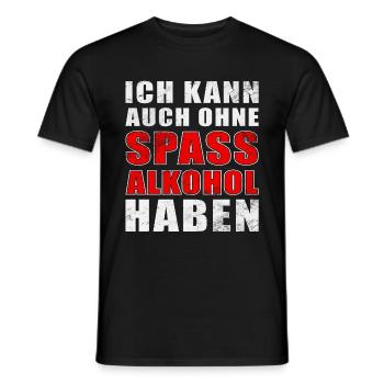 Alkohol Spruch - Männer T-Shirt - Schwarz - Vorne - AI Model Male 178 light (178cm)