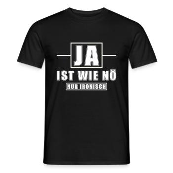 Ja ist wie Nö nur ironisch - Männer T-Shirt - Schwarz - Vorne - AI Model Male 178 light (178cm)