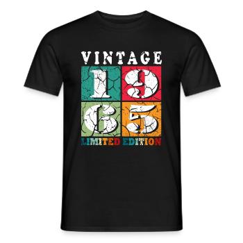 Vintage 1965 Limited Edition Perfectly Aged - Men's T-Shirt - black - Front - AI Model Male 178 light (178cm)