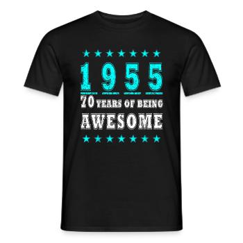 70. Geburtstag 70 Jahre - Männer T-Shirt - Schwarz - Vorne - AI Model Male 178 light (178cm)