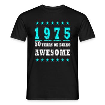 50e anniversaire 50e anniversaire 50e anniversaire - T-shirt homme - noir - Devant - AI Model Male 178 light (178cm)
