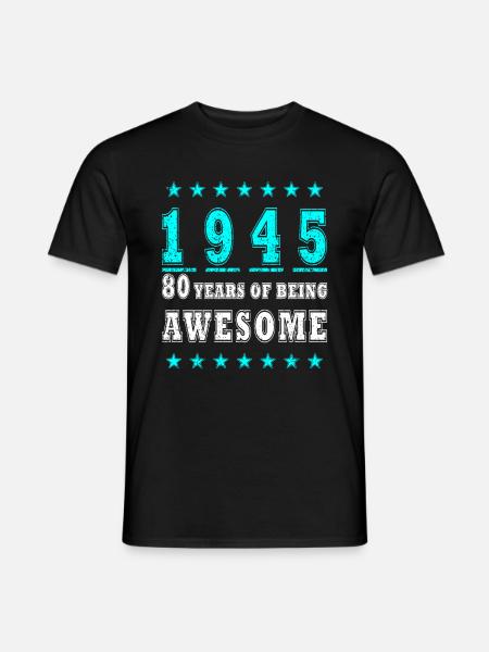 80-års fødselsdag 80-års gave - Mænd T-shirt - sort