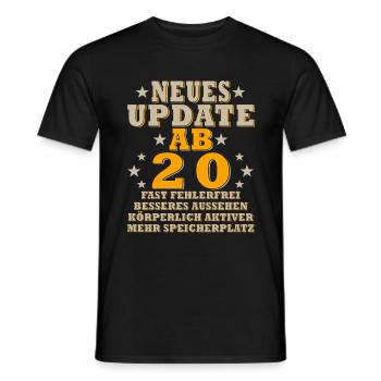 20. Geburtstag Geburtstagsspruch 20 Jahre Geschenk - Männer T-Shirt - Schwarz - Vorne - AI Model Male 178 light (178cm)