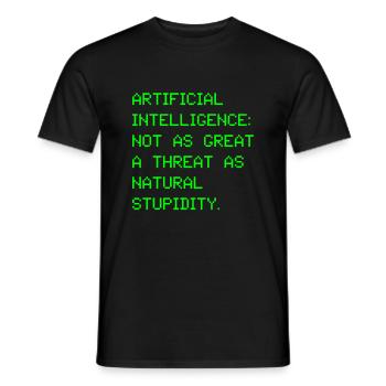 Artificial intelligence artificial intelligence - Men's T-Shirt - black - Front - AI Model Male 178 light (178cm)