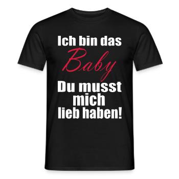 Ich bin das Baby Du musst mich lieb haben Geburt - Männer T-Shirt - Schwarz - Vorne - AI Model Male 178 light (178cm)