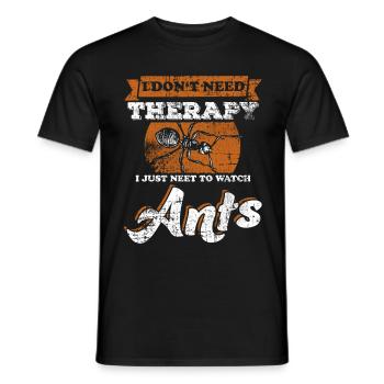 Observer les fourmis - T-shirt homme - noir - Devant - AI Model Male 178 light (178cm)