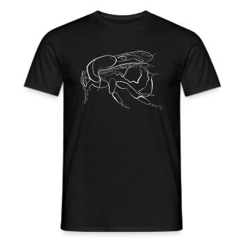 Hummel Imker - one line drawing - Männer T-Shirt - Schwarz - Vorne - AI Model Male 178 light (178cm)