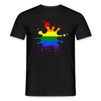 LGBT Regenbogen - Männer T-Shirt - Schwarz - Vorne - AI Model Male 178 light (178cm)