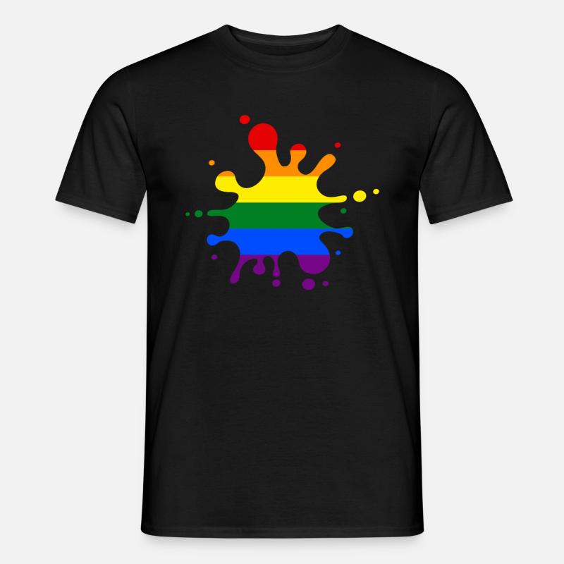 LGBT Regenbogen - Männer T-Shirt - Schwarz