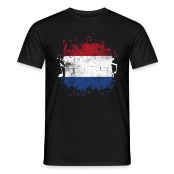 Hollande Musique - T-shirt homme - noir - Devant - AI Model Male 178 light (178cm)
