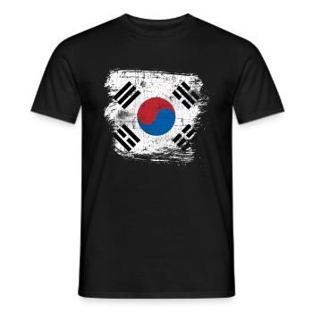 South Korea - Men's T-Shirt - black - Front - AI Model Male 178 light (178cm)
