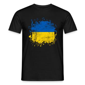 Ukraine - Männer T-Shirt - Schwarz - Vorne - AI Model Male 178 light (178cm)