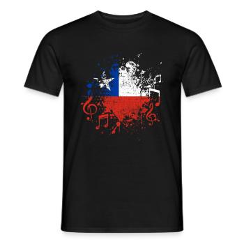 Musique chilienne - T-shirt homme - noir - Devant - AI Model Male 178 light (178cm)