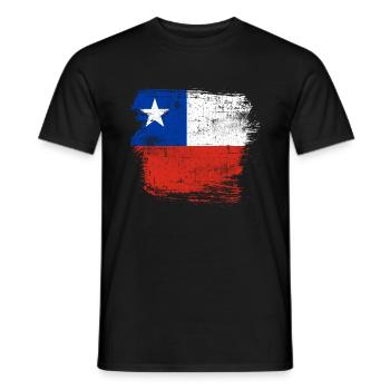 Chile - Männer T-Shirt - Schwarz - Vorne - AI Model Male 178 light (178cm)