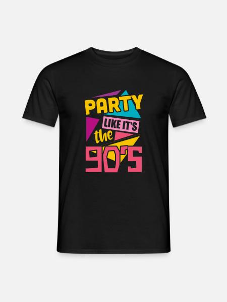 90s party - Men's T-Shirt - black