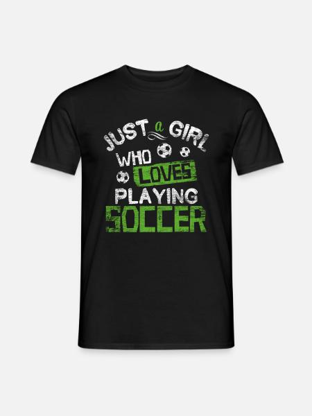Fußball Mädchen - Männer T-Shirt - Schwarz